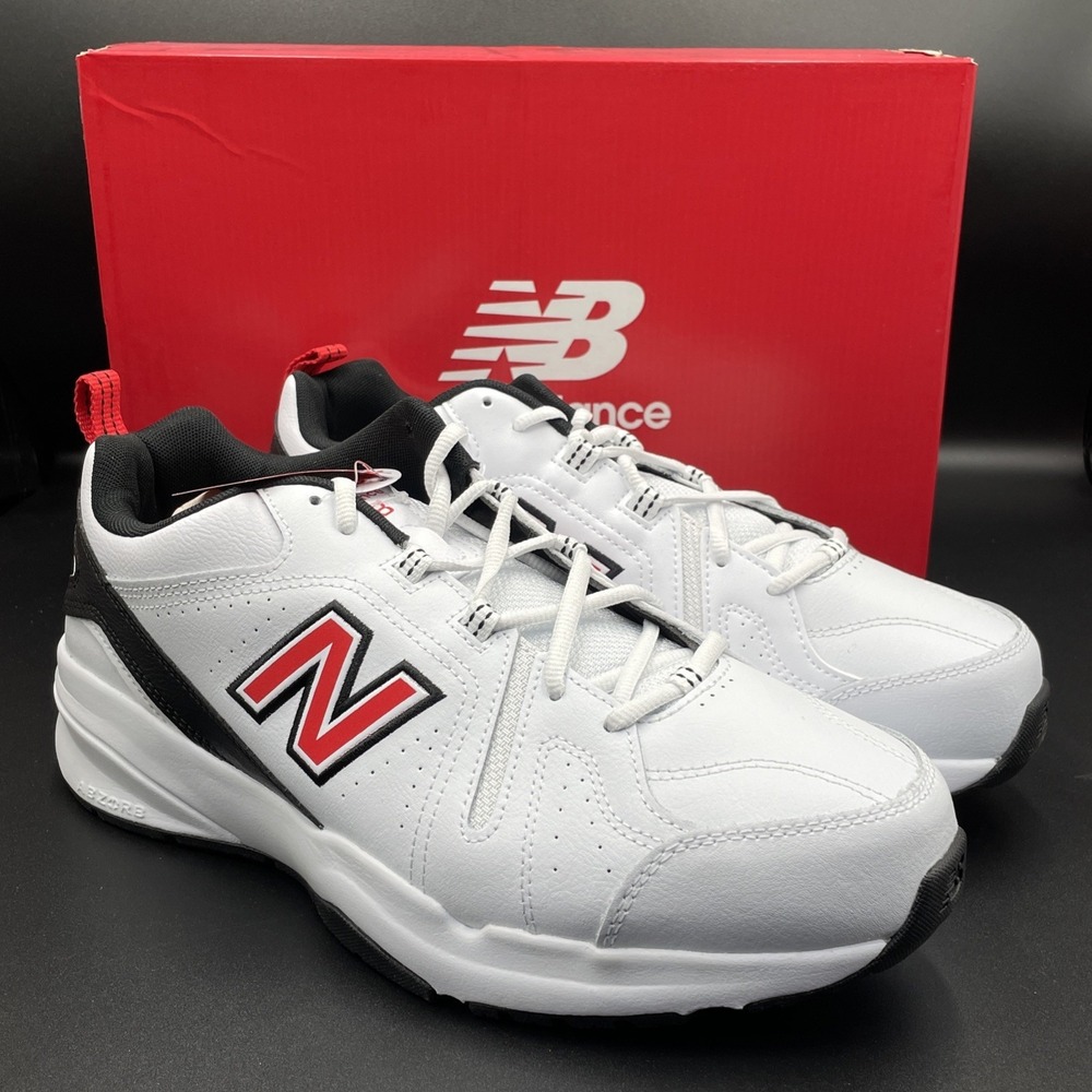 New Balance MX608v5 Sneakers Men's Size 10.5 4E Wide White / Red MX608WN5 - Picture 1 of 7